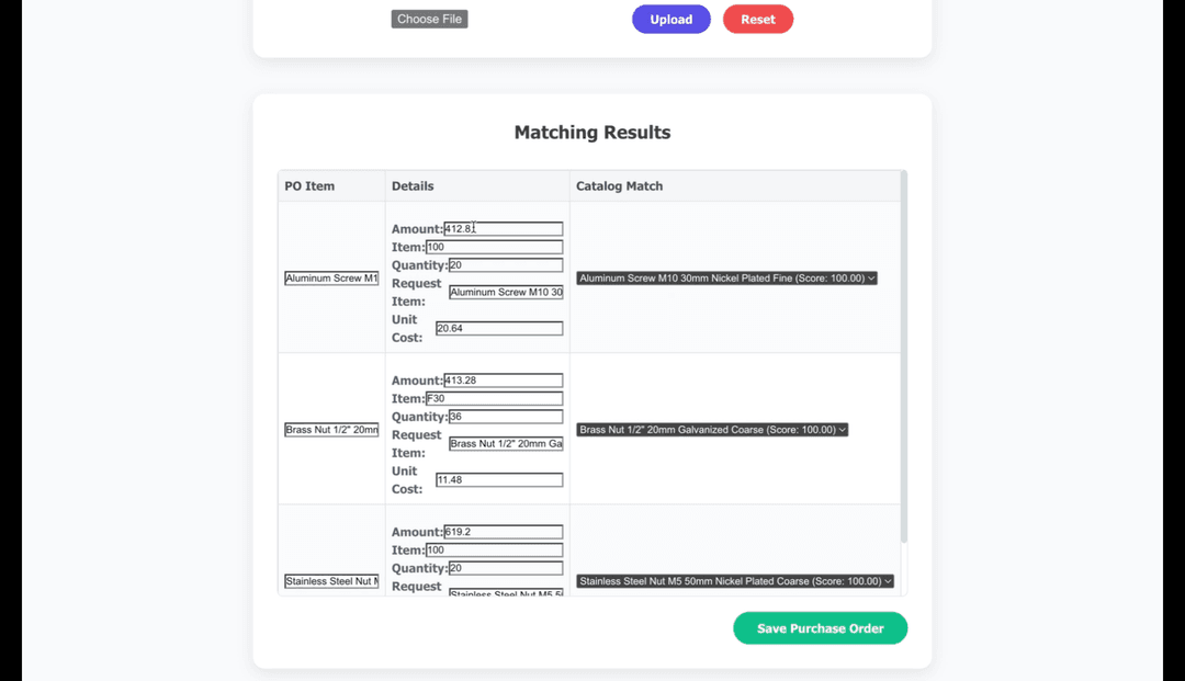 Purchase Order Processing App